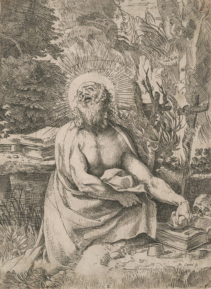 Saint Hieronymus i vildmarken av Annibale Carracci