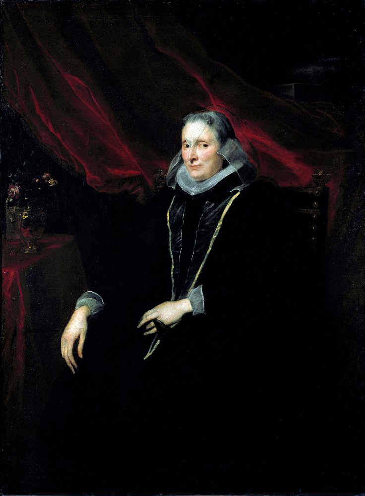Porträtt av Luigia Cattaneo Gentile målning av Antonie Van Dyck (1599-1641) 1621 cirka sön. 147x112 cm Strasbourg, Musee des Beaux Arts av Anthony van Dyck