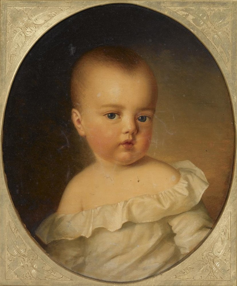 Porträtt av Maria Theresia av Österrike-Este 1849-1919 som barn, 1850 av Anton Einsle