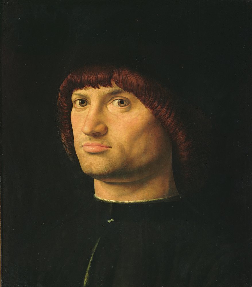 Porträtt av en man, eller Kondottiären, 1475 av Antonello da Messina