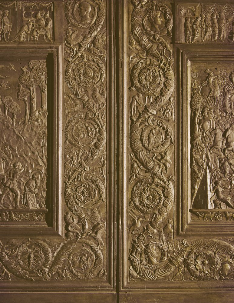 Detalj från basilikans centrala dörr, dekorerad 1439-45 (brons) (se även 247330-247337) av Antonio Filarete