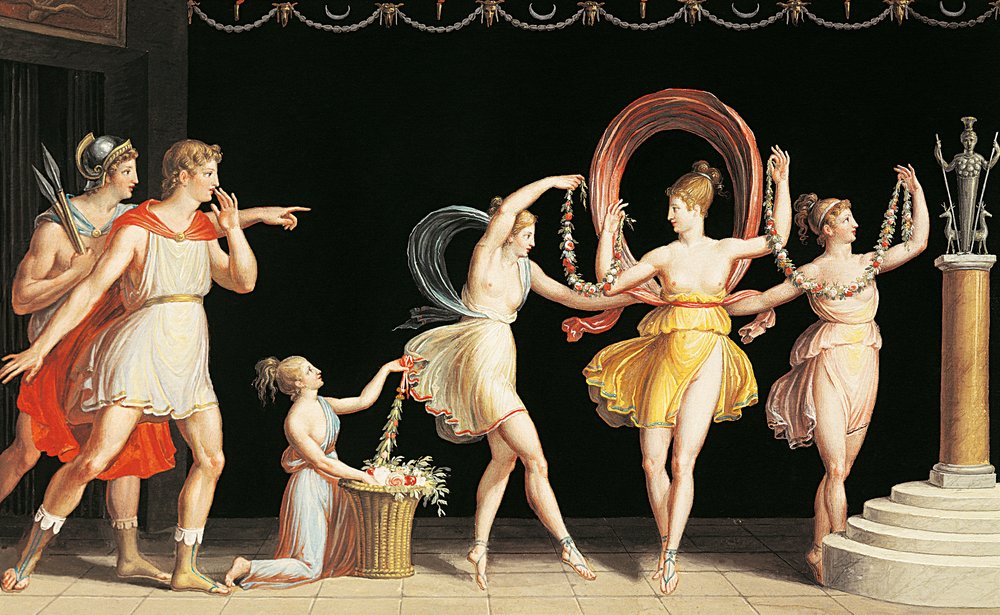Bortförande av Helen av Antonio Canova (1757-1822), Gouache på papper, 26,5x41 cm av Antonio Canova