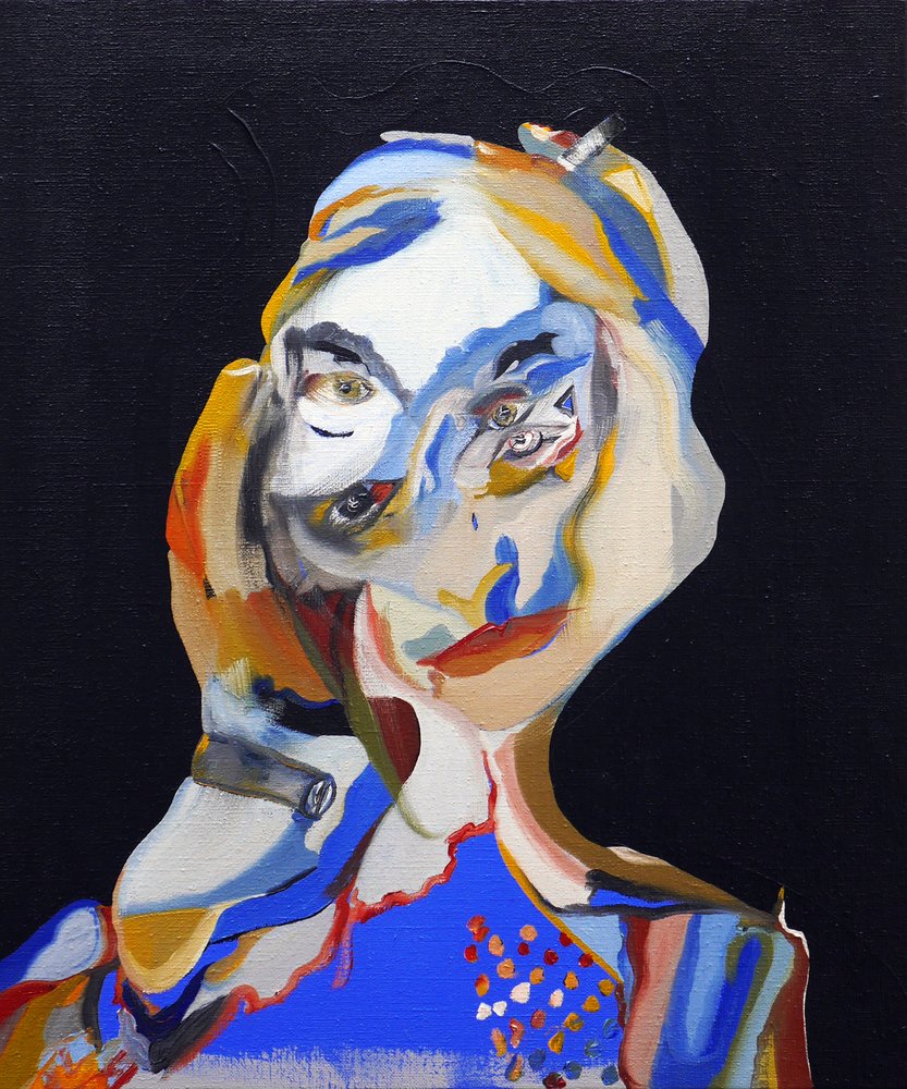 50 stora författare i historien : truman Capote, 2015 (olja och akryl på duk) av Benoit Erwann Boucherot