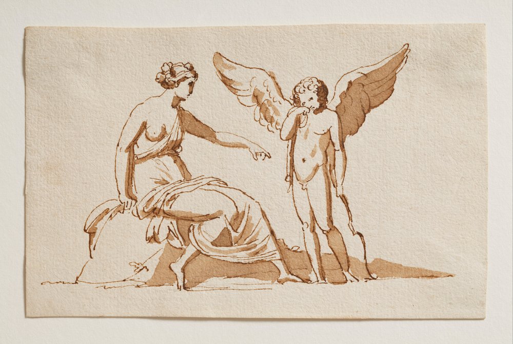 Cupido klagar till Venus över en Beesting av Bertel Thorvaldsen