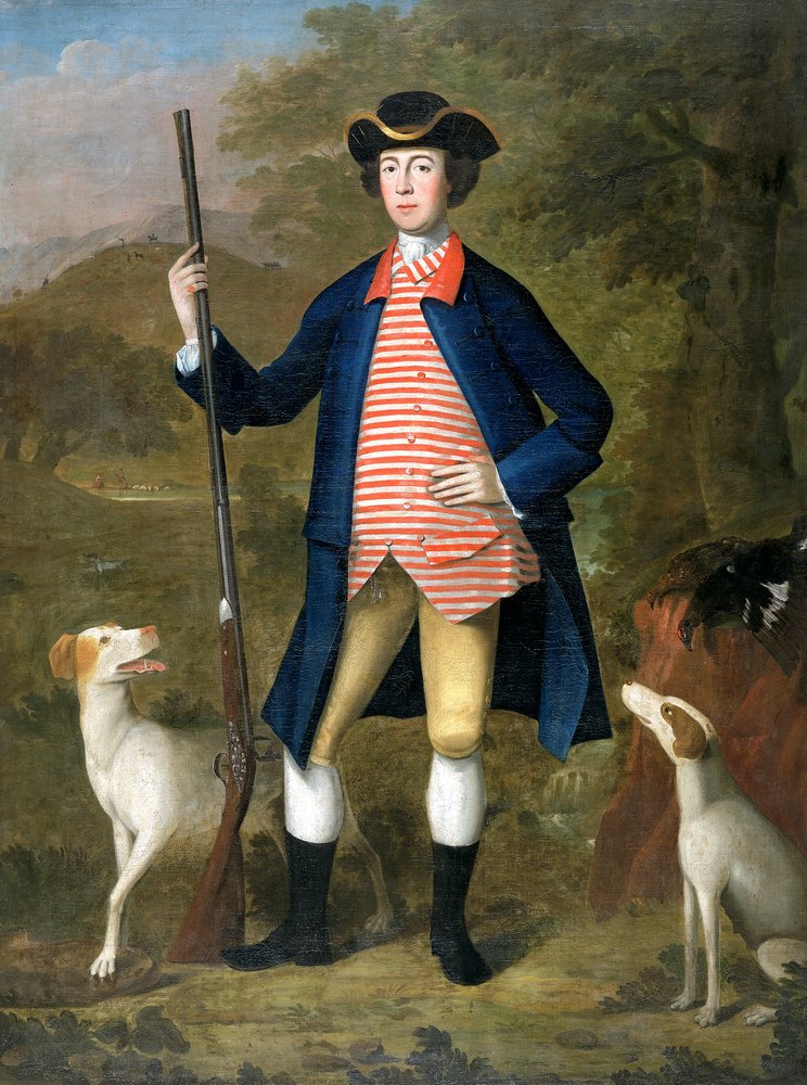 Richard Gwynne av Taliaris och Tregib (olja på duk) av British School