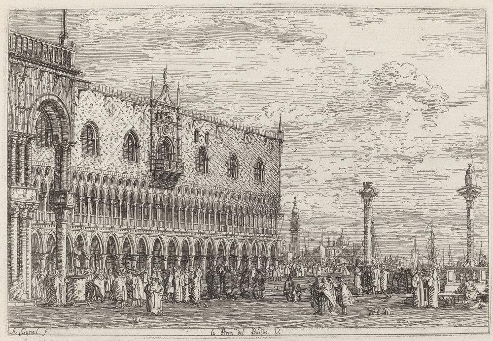 The Pier of the Bando. v., c. 17351746. av Canaletto