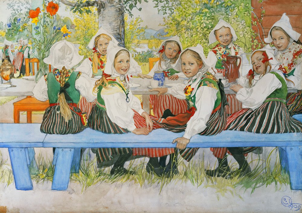 Kerstis födelsedag, 1909 av Carl Larsson