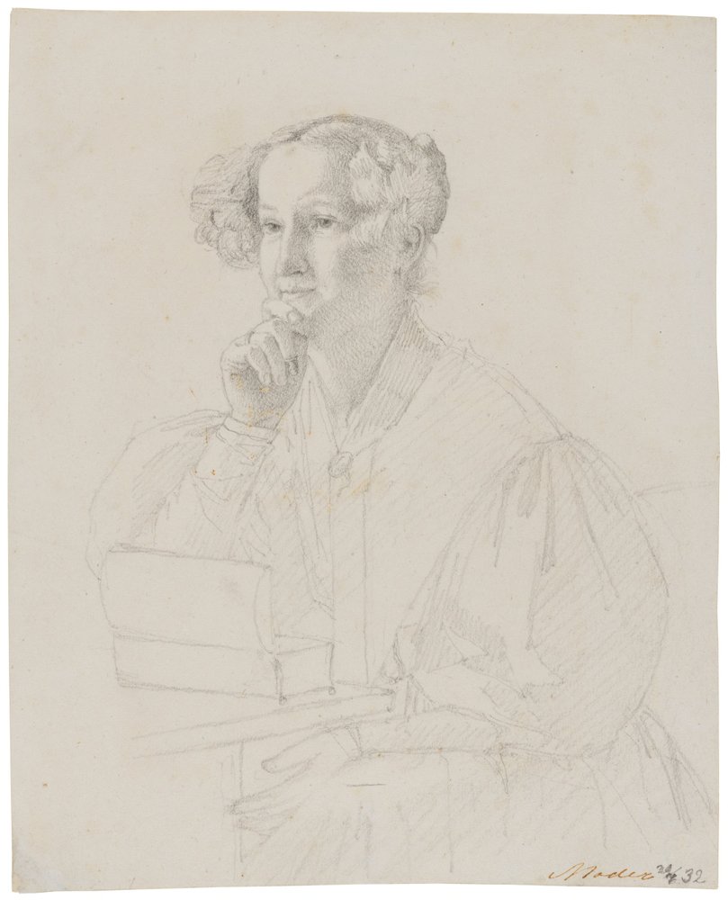 Porträtt av Susanne Dorothea Ryder 1814-1889 av Christen Købke