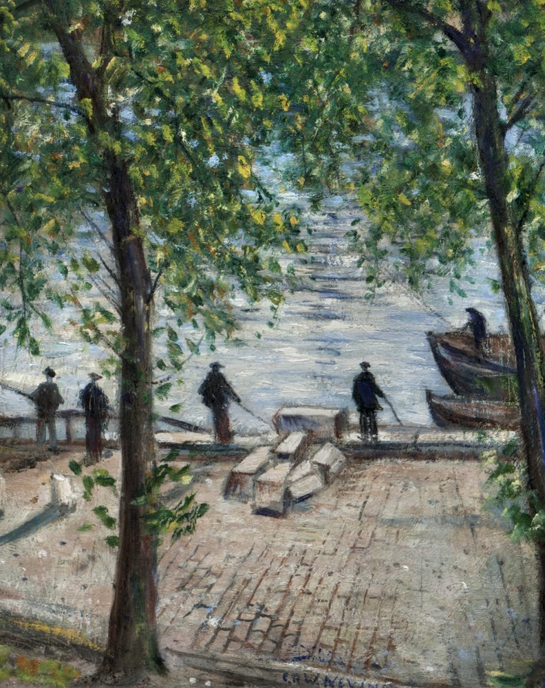 Fiskare på Seine, 1939 av Christopher Richard Wynne Nevinson
