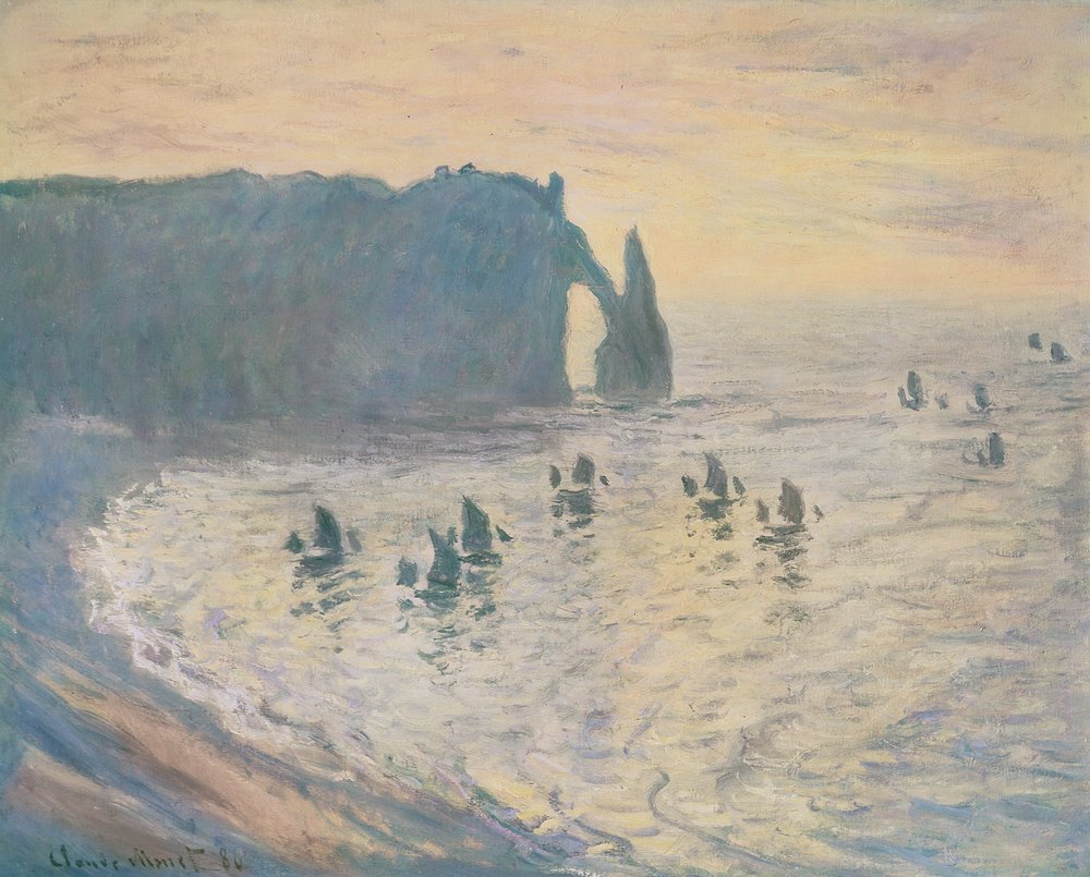 Klipporna vid Étretat, 1886 av Claude Monet