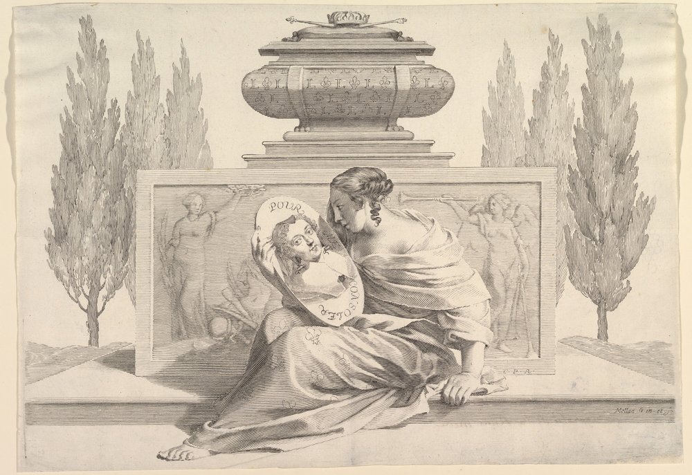 Allegori till Anne av Österrikes ära, ca. 1643. av Claude Mellan