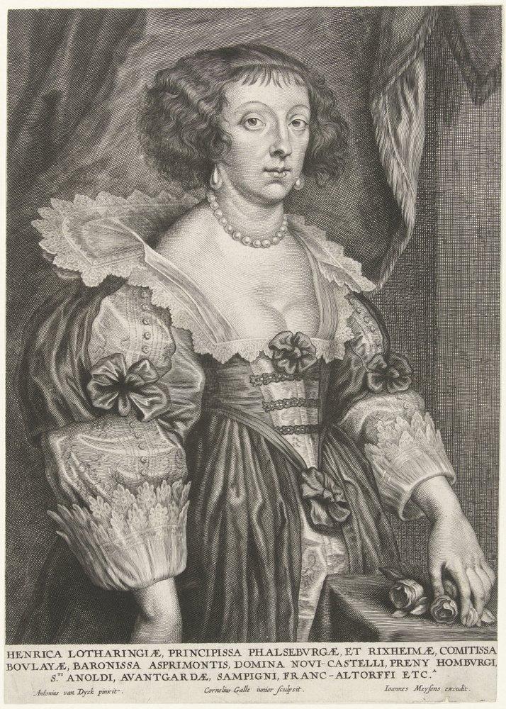 Porträtt av Henriette av Lorraine av Cornelis Galle (II)