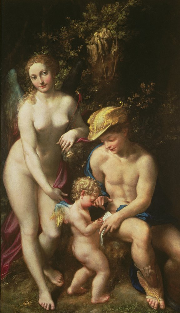Venus med Merkurius och Amor (