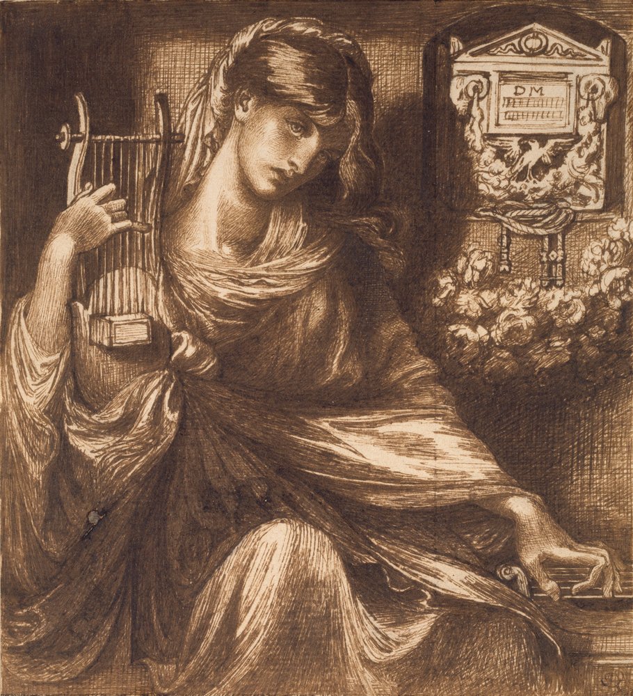 Den romerska änkan, c1870-talet av Dante Gabriel Rossetti