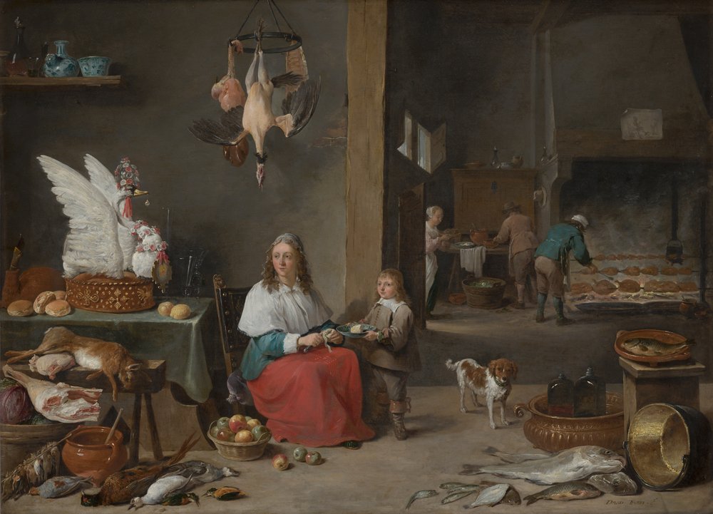 Köksinredning, 1644 av David Teniers the Younger