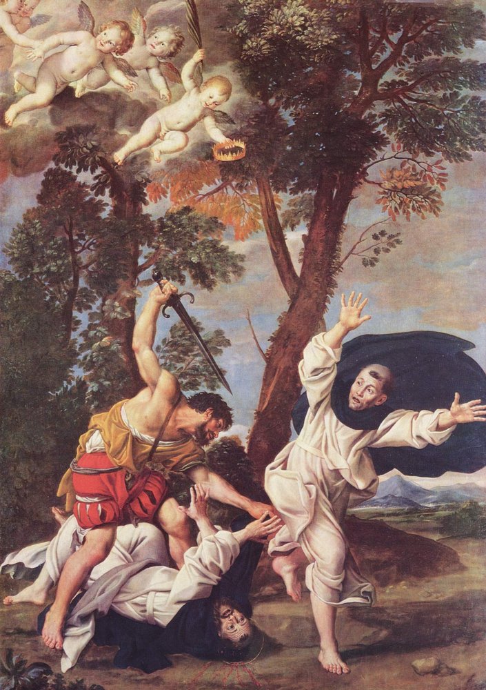 Mordet på den helige Petrus Martyr av Domenichino