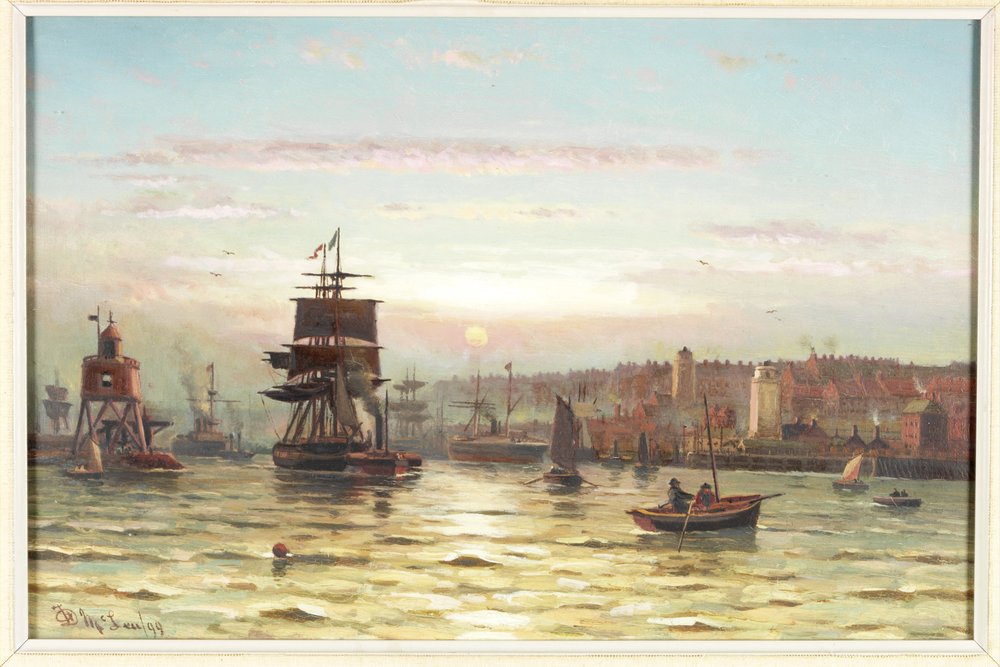 Ingång till Tyne, solnedgång av Duncan F. McLea