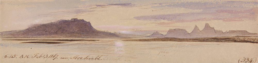 Nära Abu Simbel av Edward Lear