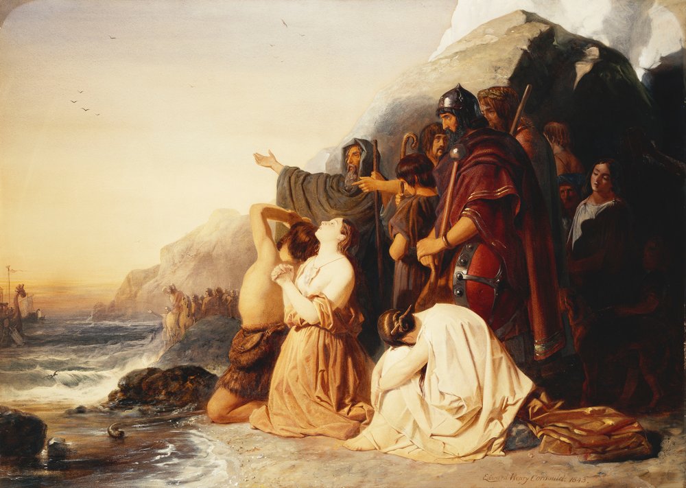 Britterna som beklagar den sista romerska legionens avgång, 1843 av Edward Henry Corbould
