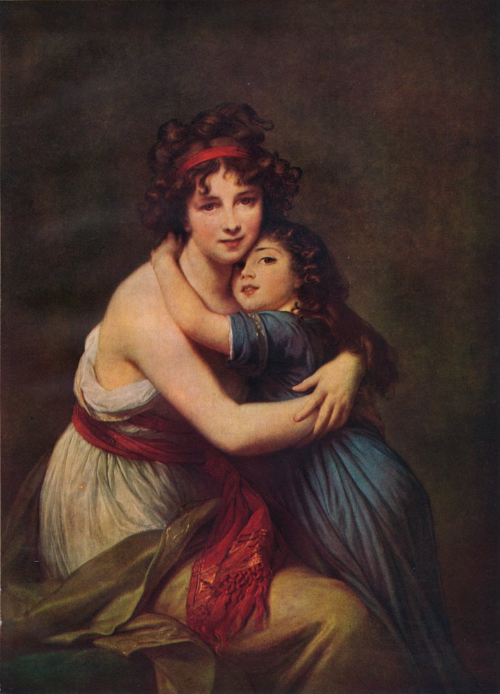 Madame Vigée Lebrun och hennes dotter, Jeanne Lucie Louise, 1789, 1938 av Elisabeth Louise Vigee-Lebrun