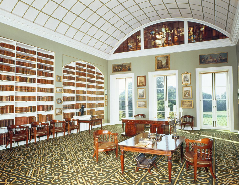 Utsikt över biblioteket, 1793 av English School