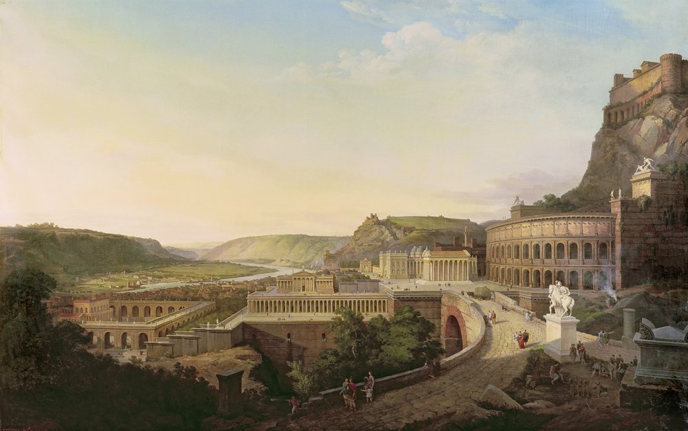 Utsikt över Wien under romartiden, 1860 av Etienne Rey