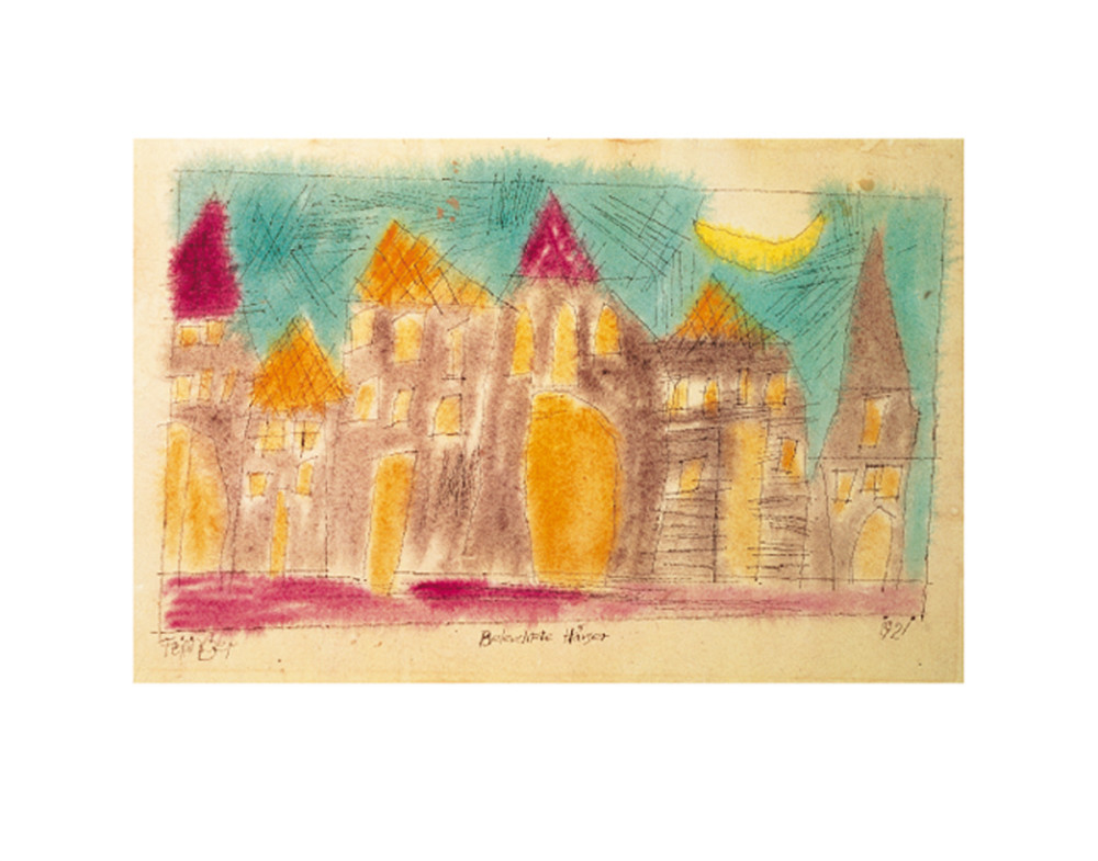 Upplysta hus (KI.2) av Feininger Lyonel