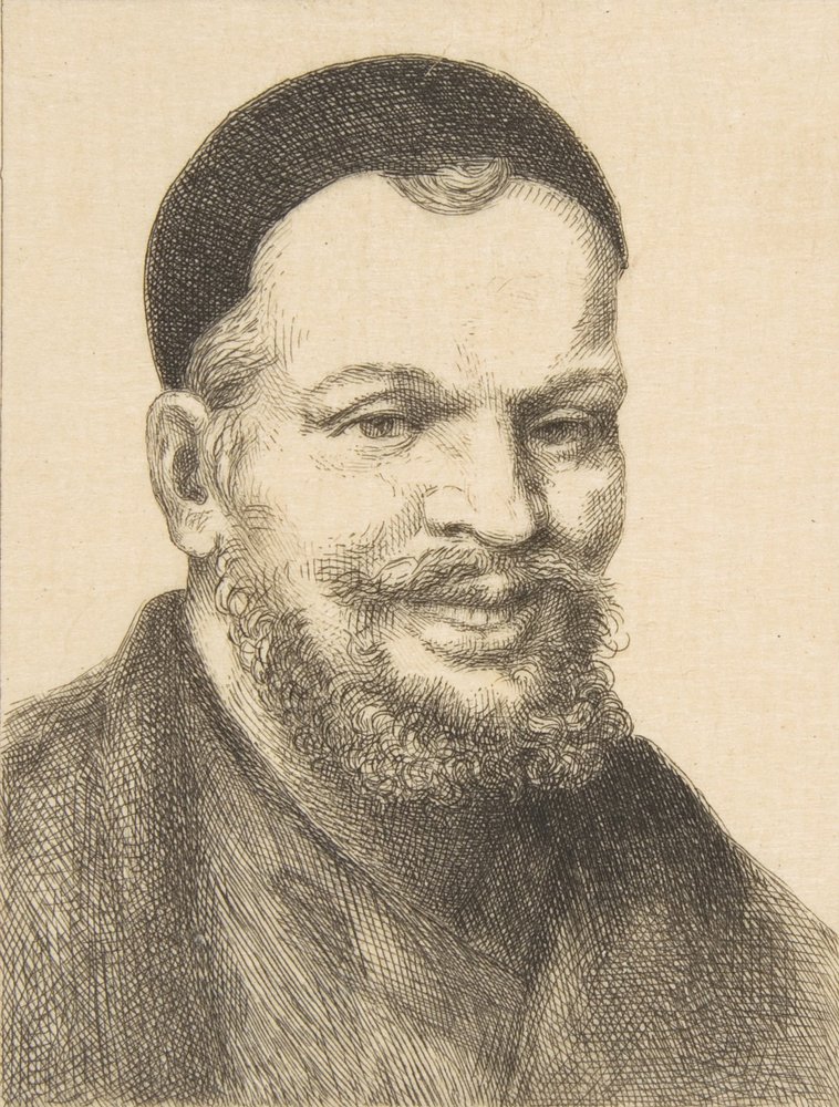 Porträtt av Rabelais, 1868. av Felix Bracquemond