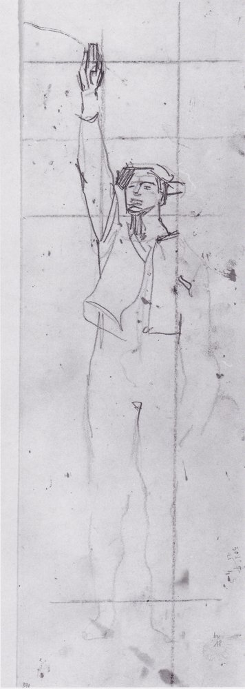  Schworender von vornn av Ferdinand Hodler