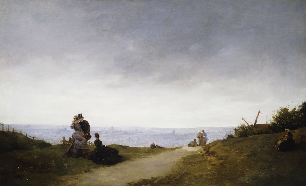 En utsikt över Paris från Montmartre, av Ferdinand Heilbuth