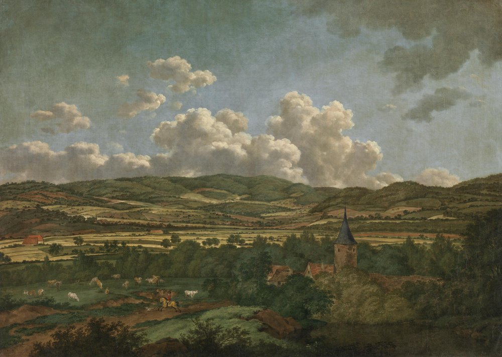 Utsikt mot Goldbach och Hösbach (Aschaffenburg-cykeln) av Ferdinand Kobell