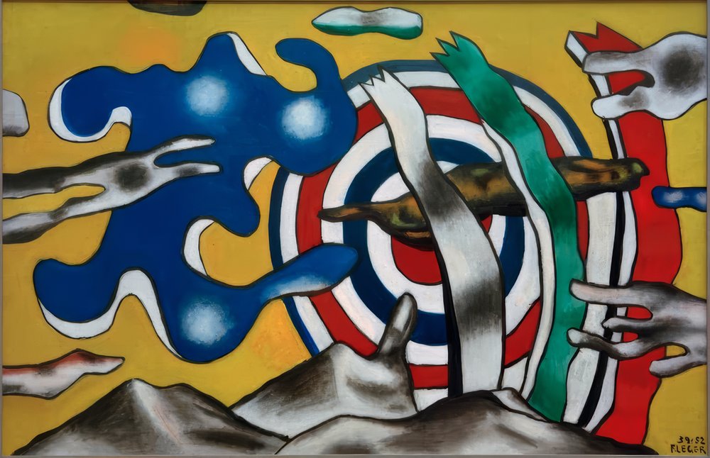Flygplanet på himlen av Fernand Leger