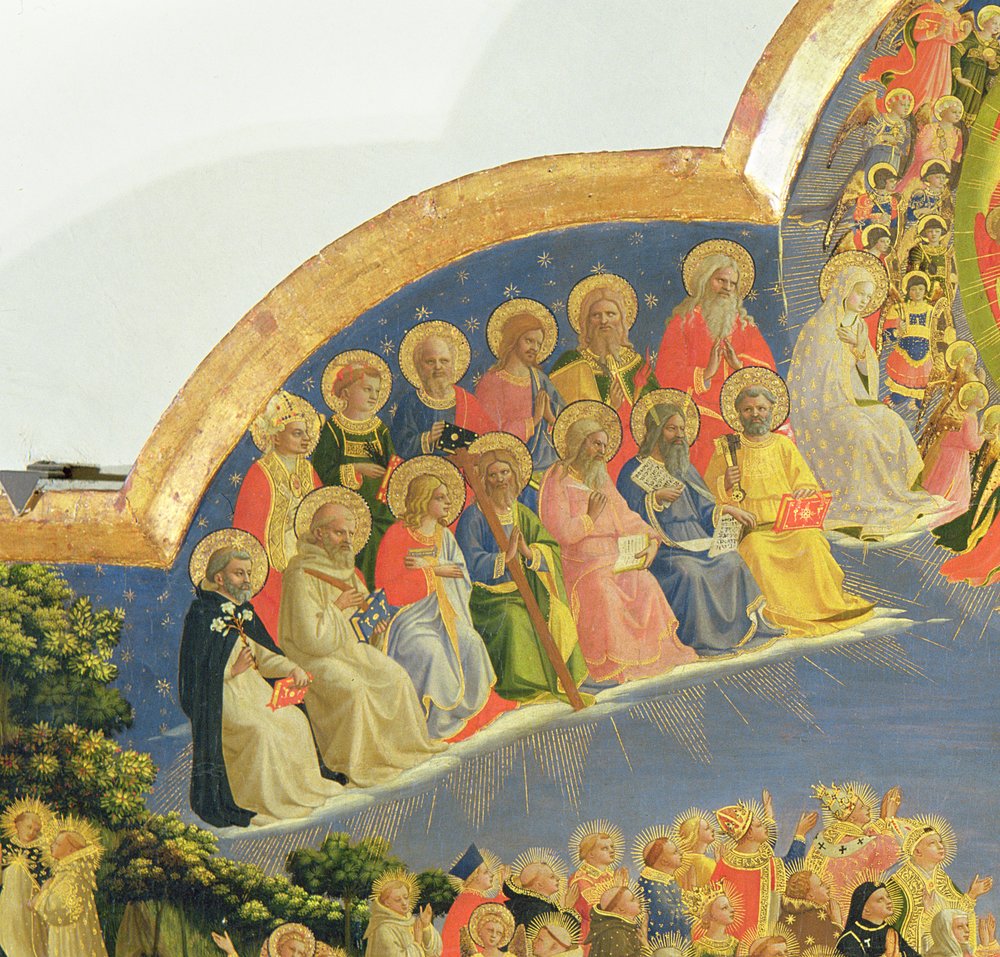 Den sista domen tempera och guld på panel detalj av 238447 av Fra Angelico