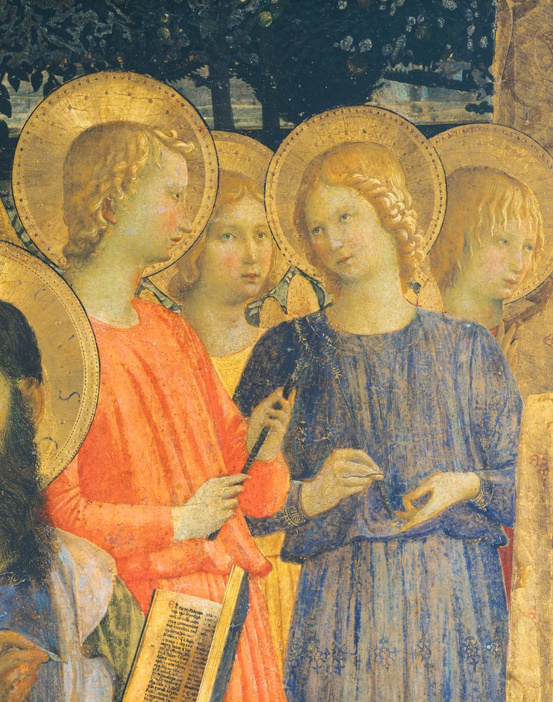 San Marco altartavla, av Giovanni da Fiesole känd som Fra Angelico (1400-ca 1455), tempera på trä, 220x227 cm, detalj, ca 1440 av Fra (c.1387-1455) Angelico