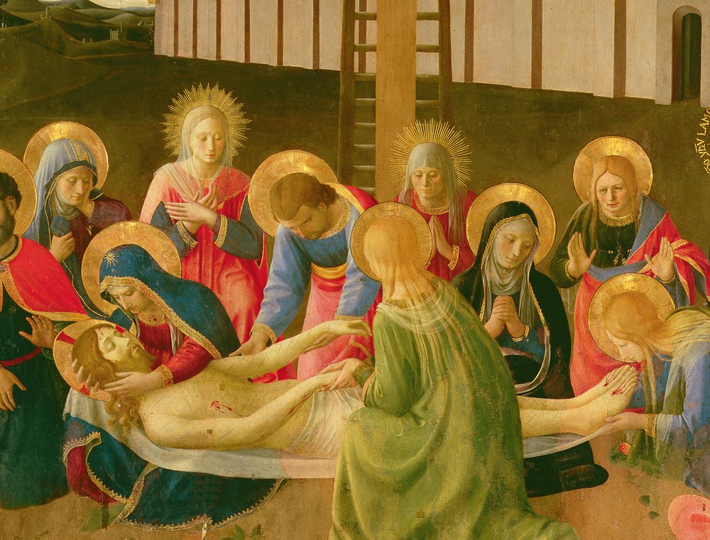 Sörjandet över den döde Kristus, 1436-41 (detalj) av Fra Angelico