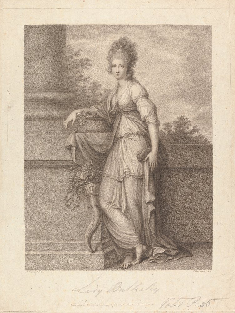 Lady Elizabeth Harriet Bulkeley (född Warren) av Francesco Bartolozzi