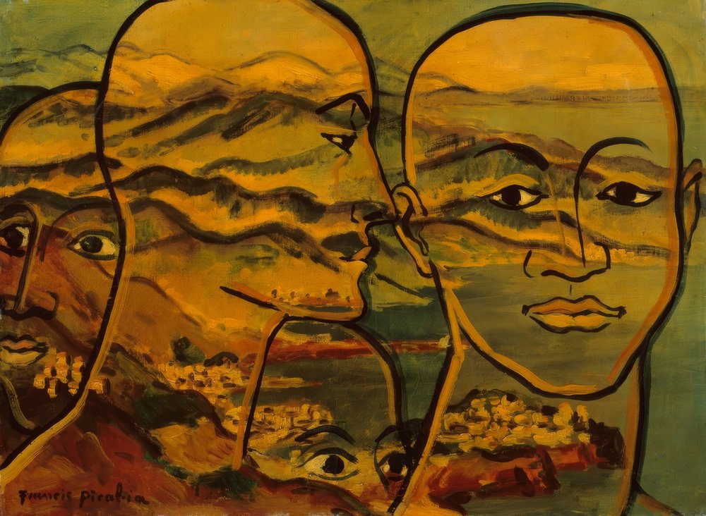 Landskap av huvuden (Têtes-paysage) av Francis Picabia