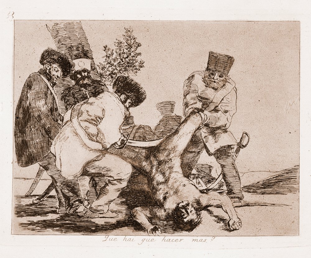 Krigets katastrofer: Vad mer kan vi göra? (Gravering efter ritning av Francisco de Goya