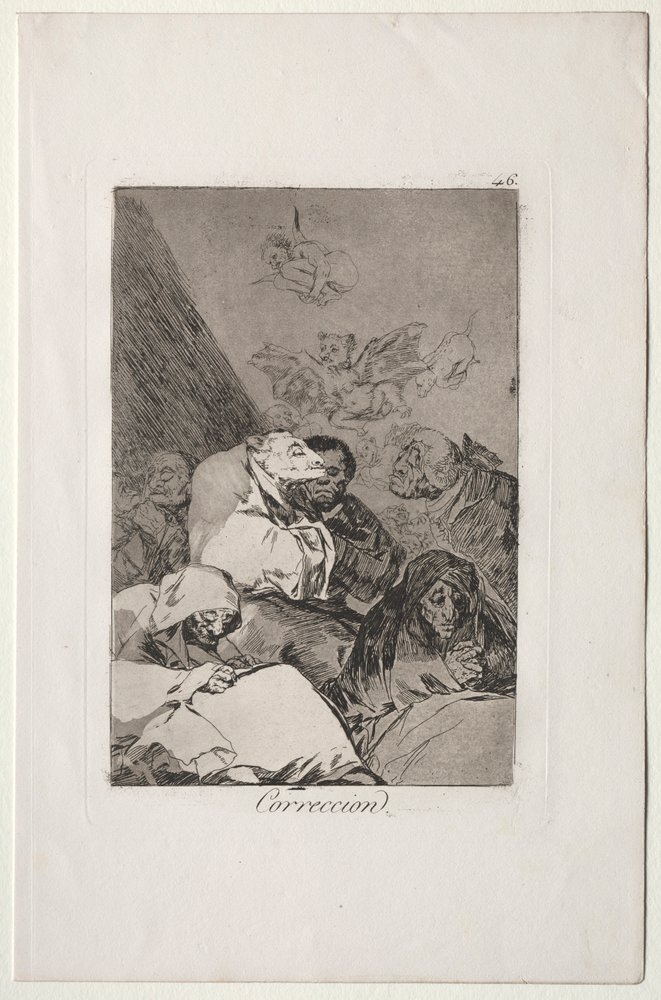 Caprichos: Rättelse. av Francisco de Goya