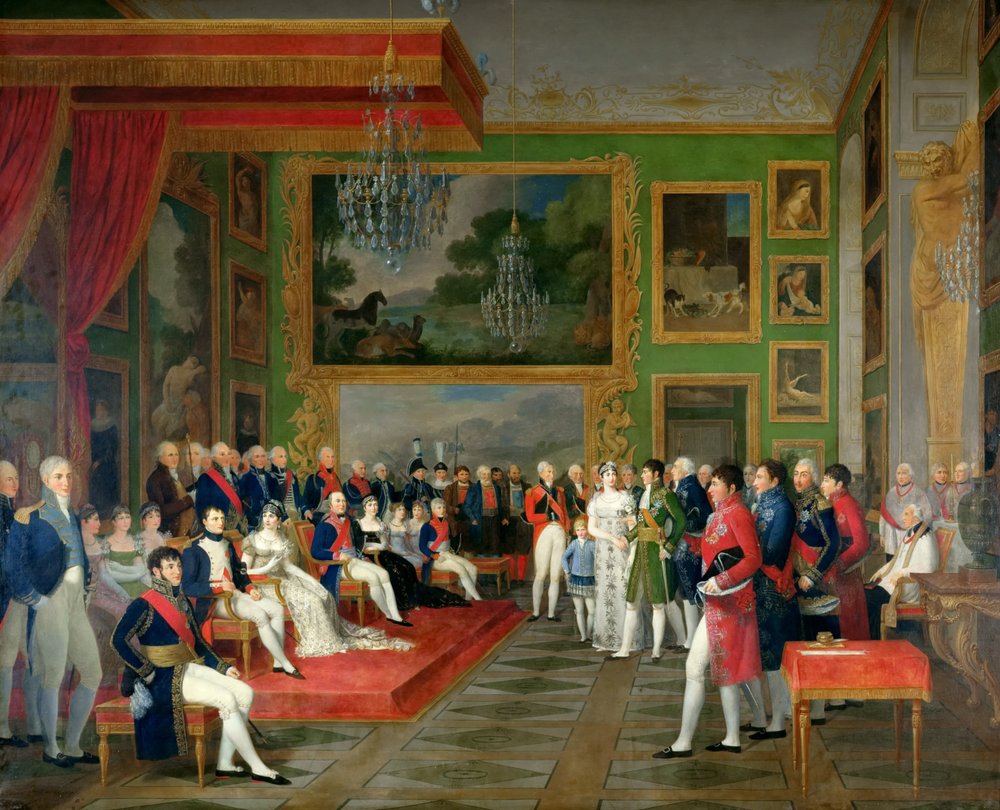 Bröllopet mellan prins Eugène de Beauharnais och prinsessan Augusta av Bayern, 13 januari 1806 av Francois Guillaume Menageot