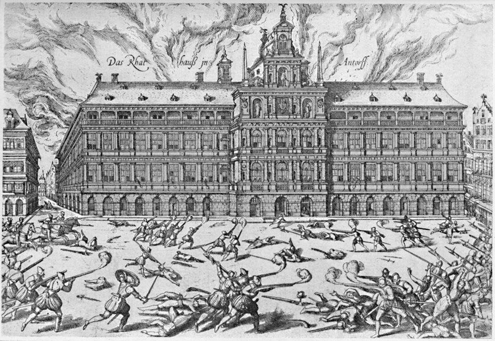Plundringen av Antwerpen, 1576, 1903 av Frans Hogenberg