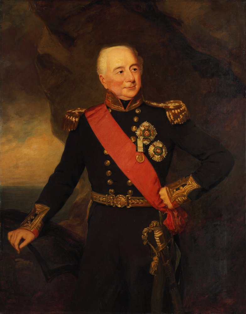 Amiral Sir William Hargood (1762-1839), tidigt 1800-tal (oljemålning) av Frederick Richard Say