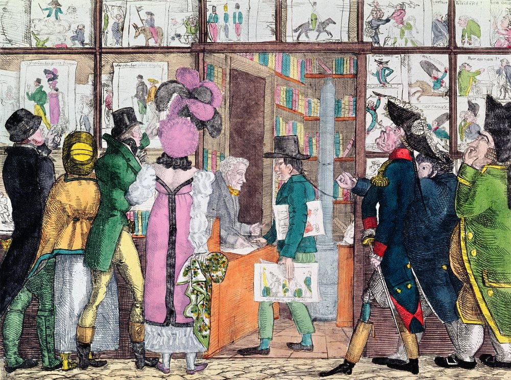 Bok- och tryckförsäljare, tidigt 1800-tal av French School