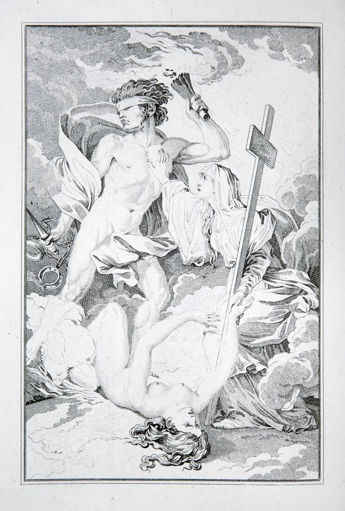 Frontispice från "Inkaorna, eller The Destruction of the Empire of Peru" av Jean-Francois Marmontel av French School