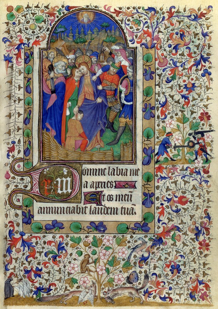 Lat. 1156, fol. 133: Judaskyssen, ur Marguerite d