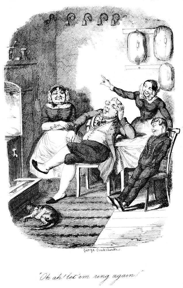 Åh ah! letem ring igen!, c1840-talet. av George Cruikshank