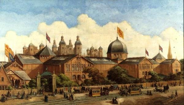 Den internationella skogsbruksutställningen, Edinburgh av George Sutherland