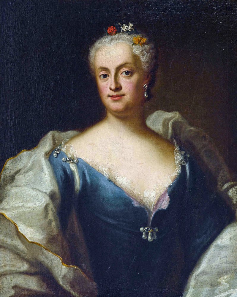 Marie-Anne de Saxe - (Marie Anne de Saxe) - Maria Anna Sophia av Sachsen, kurfurstin av Bayern (1728-1797) - George Desmarees (1697-1776). Olja på duk Mått: 80x64,5 cm Privat samling av Georges Desmarées