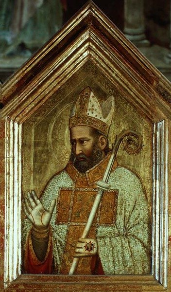 Sankt från St. Reparata polyptyk (mitten högra panelen) (detalj av 66557, se även 66556-66568) av Giotto (c.1266-1337)