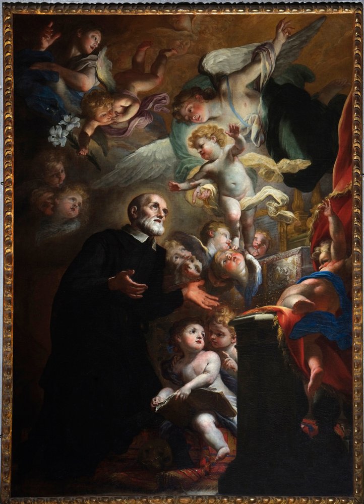 Uppenbarelse av barnet till San Filippo Neri. 1687 (olja på duk) av Giovanni Andrea Carlone